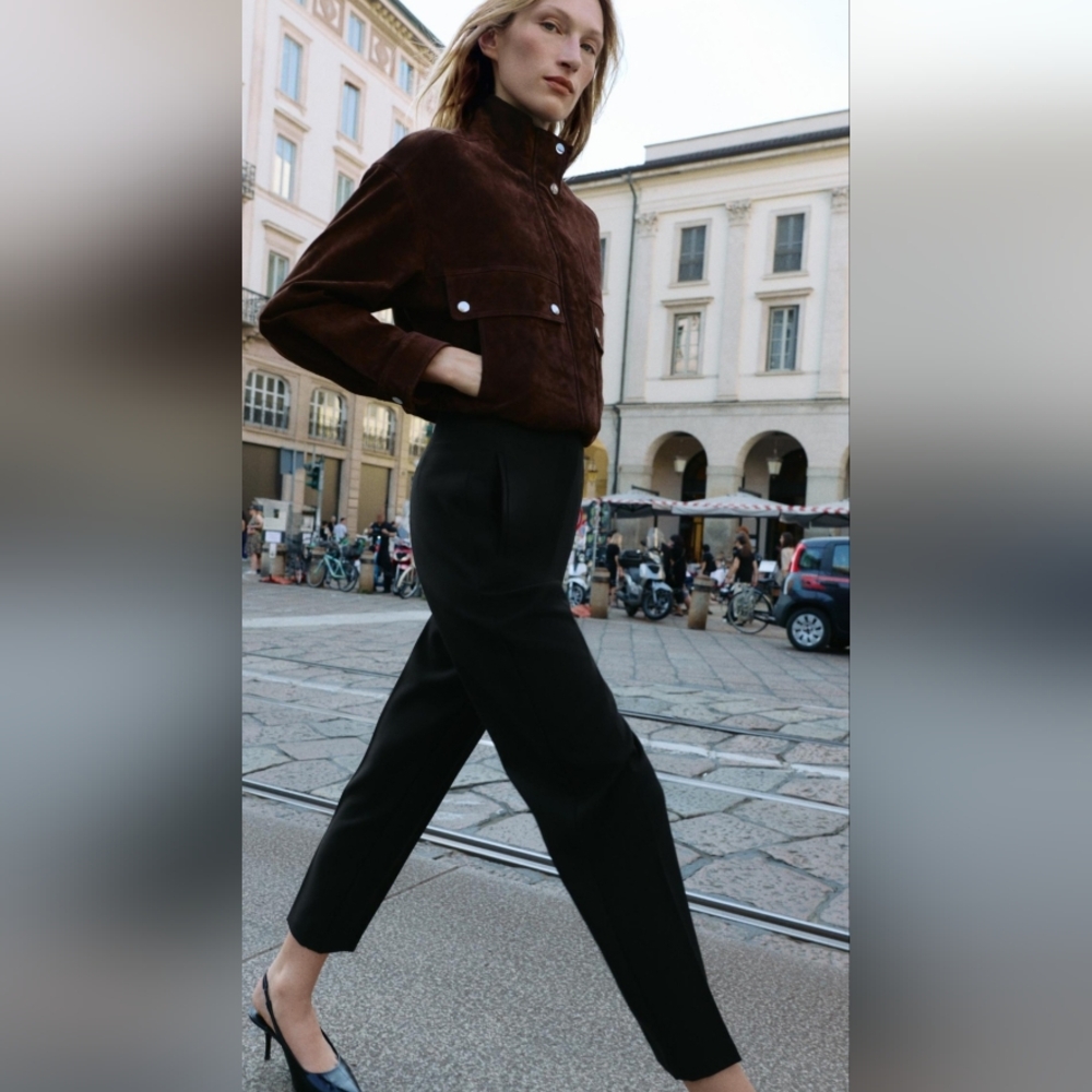 ZARA Elegant High Waisted Black Women's Pants